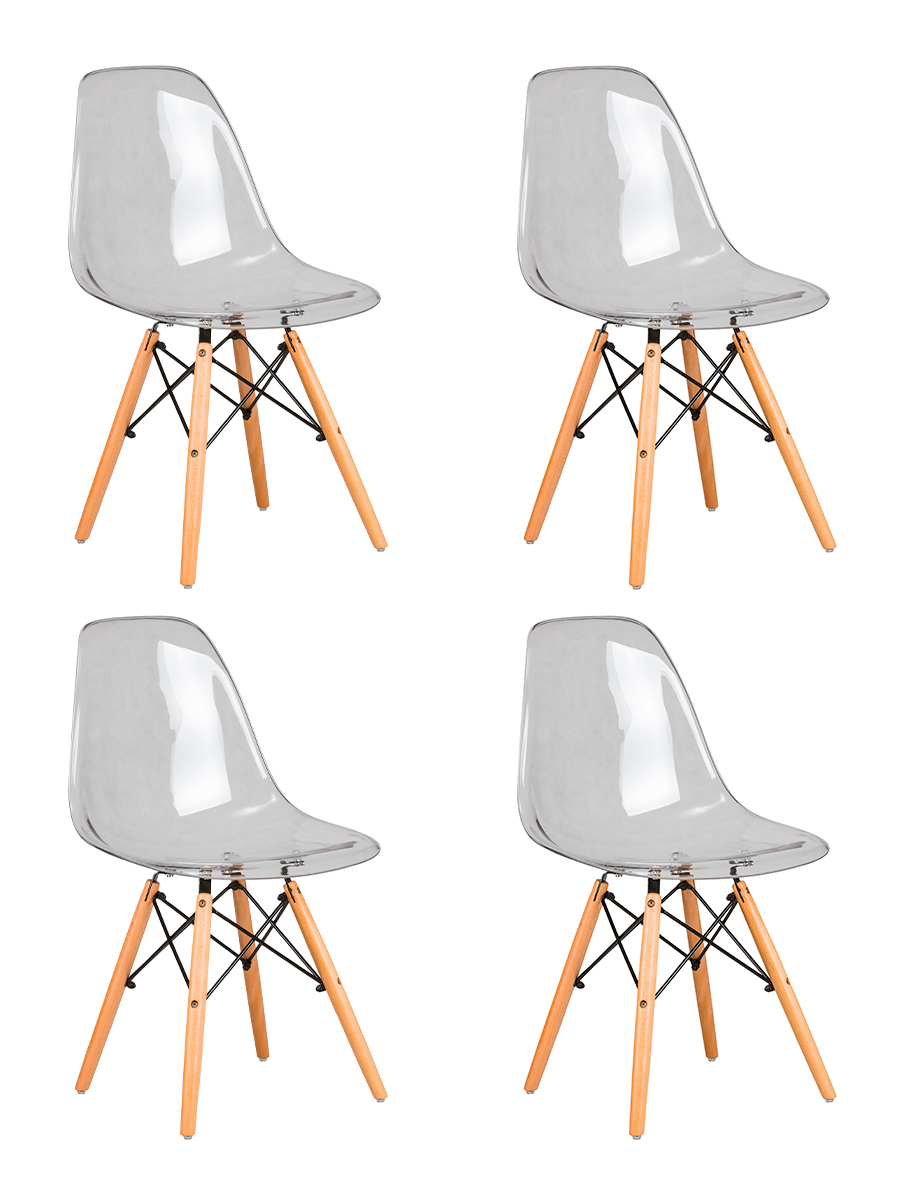 

Стул DOBRIN DSW CASPER 4 шт ножки светлый бук, цвет прозрачный, DSW CASPER