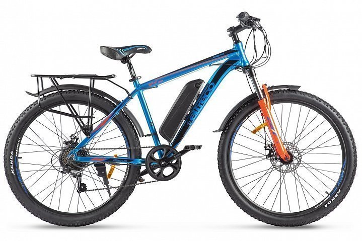 фото Eltreco велосипед электровелосипеды xt800 new, год 2021 , цвет синий, оранжевый