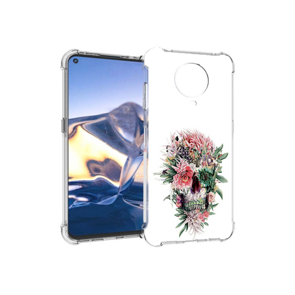 

Чехол MyPads Tocco для Nokia G10 череп из цветов (PT171673.98.677), Tocco
