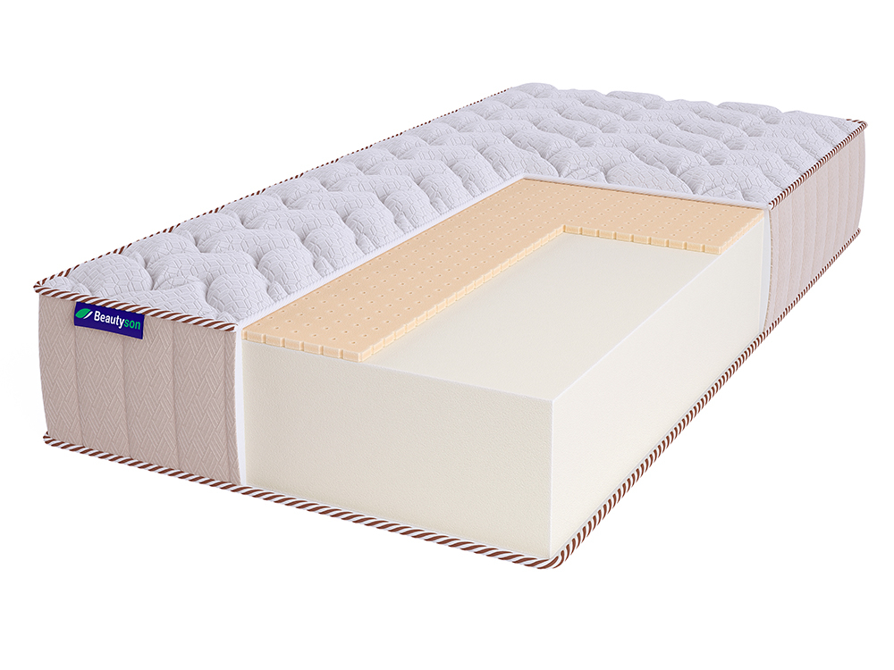 

Матрас Beautyson Roll Foam 21 Latex Lux 90х190, Бежевый;белый;серый;серебристый, Roll Foam 21 Latex Lux