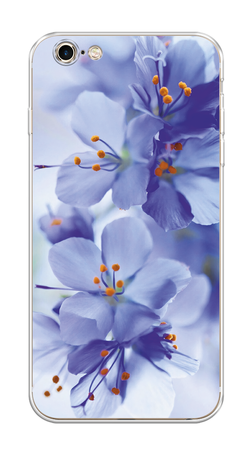 

Чехол на Apple iPhone 6 Plus/6S Plus "Фиолетовые цветки", Фиолетовый;синий, 10550-1