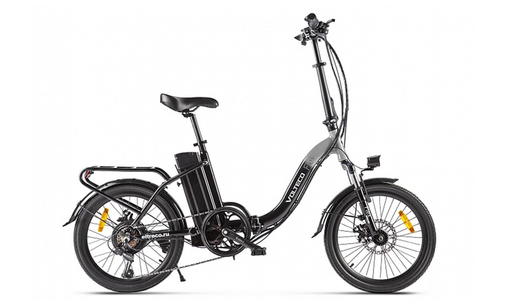Электровелосипед Volteco Flex 2022 черно-серый
