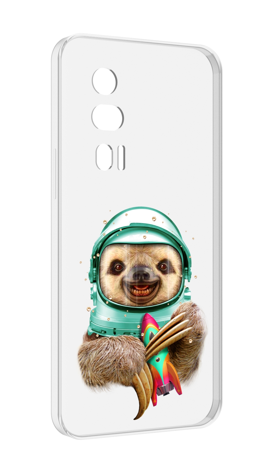 

Чехол MyPads Ленивец астронавт для Xiaomi Redmi K60 противоударный, Tocco