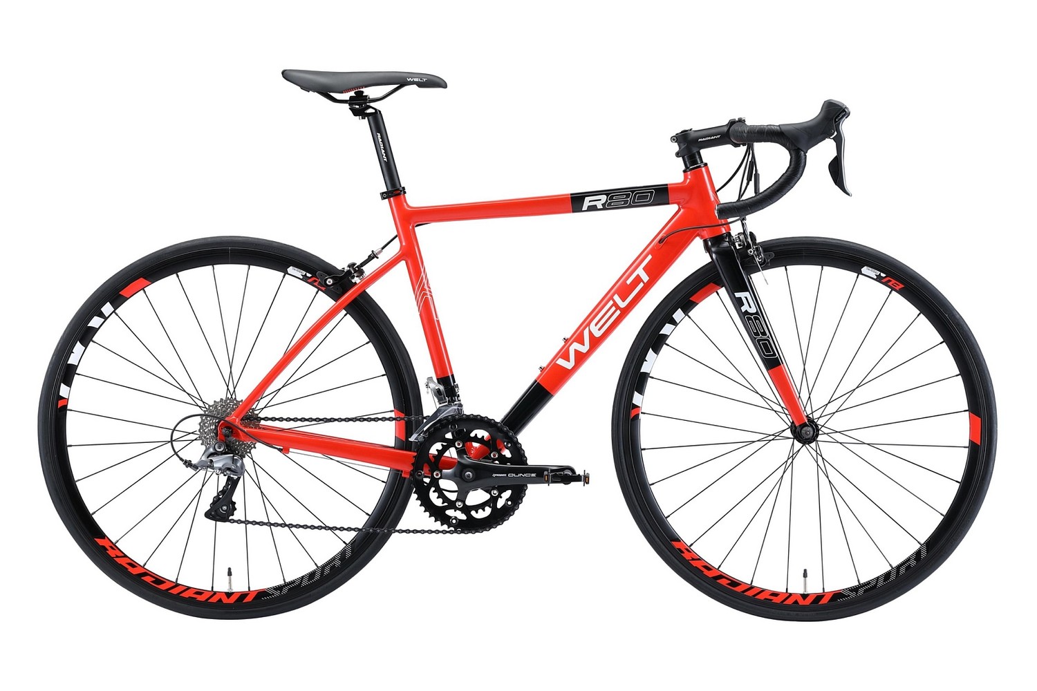 Welt Велосипед Шоссейные R80, год 2021  , ростовка 22.5, цвет Красный, Черный