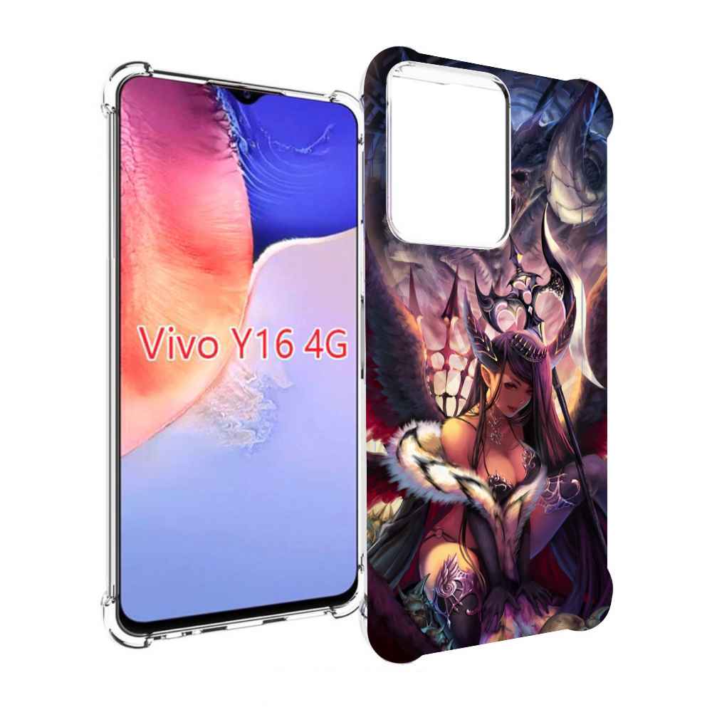 

Чехол MyPads девушка с демоном на фоне женский для Vivo Y16 4G/ Vivo Y02S, Прозрачный, Tocco