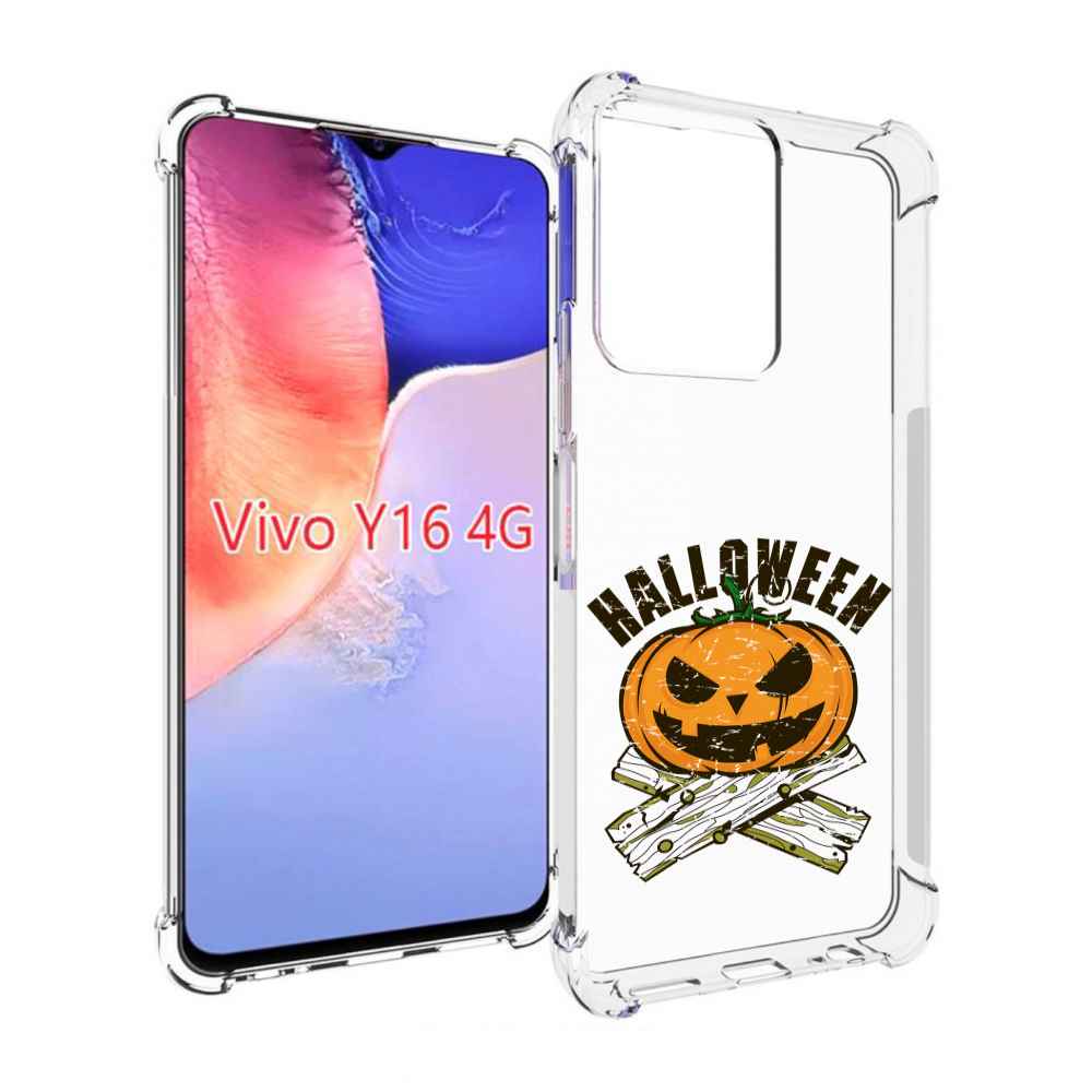 

Чехол MyPads Хэллоуин доски тыква для Vivo Y16 4G/ Vivo Y02S, Прозрачный, Tocco