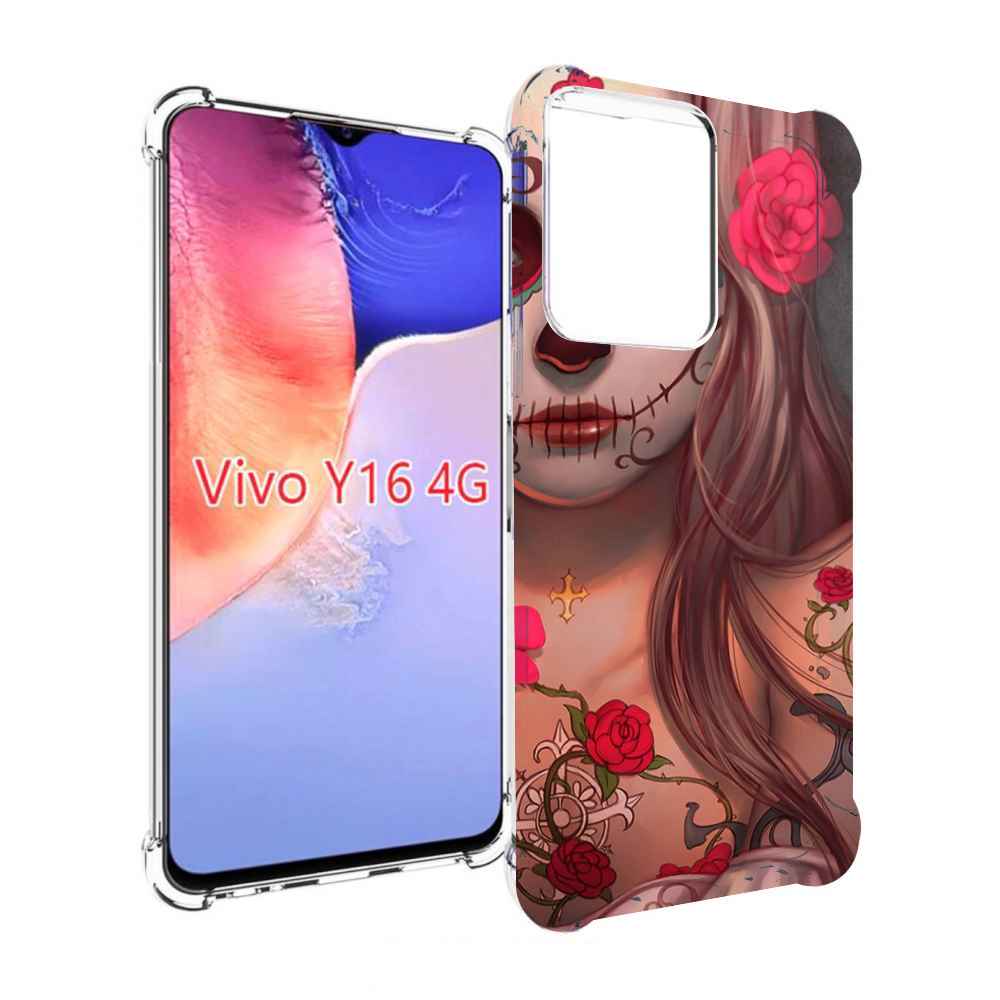 

Чехол MyPads девочка в рисунках для Vivo Y16 4G/ Vivo Y02S, Прозрачный, Tocco