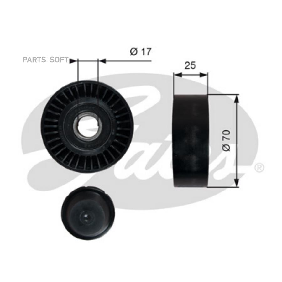 

GATES Ролик ручейкового ремня GATES T36249