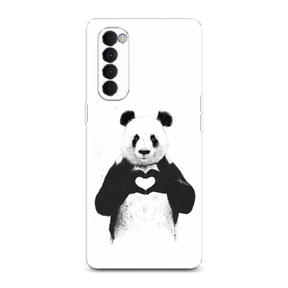 

Чехол Awog на Oppo Reno 4 Pro "Панда love", Разноцветный, 258950-10