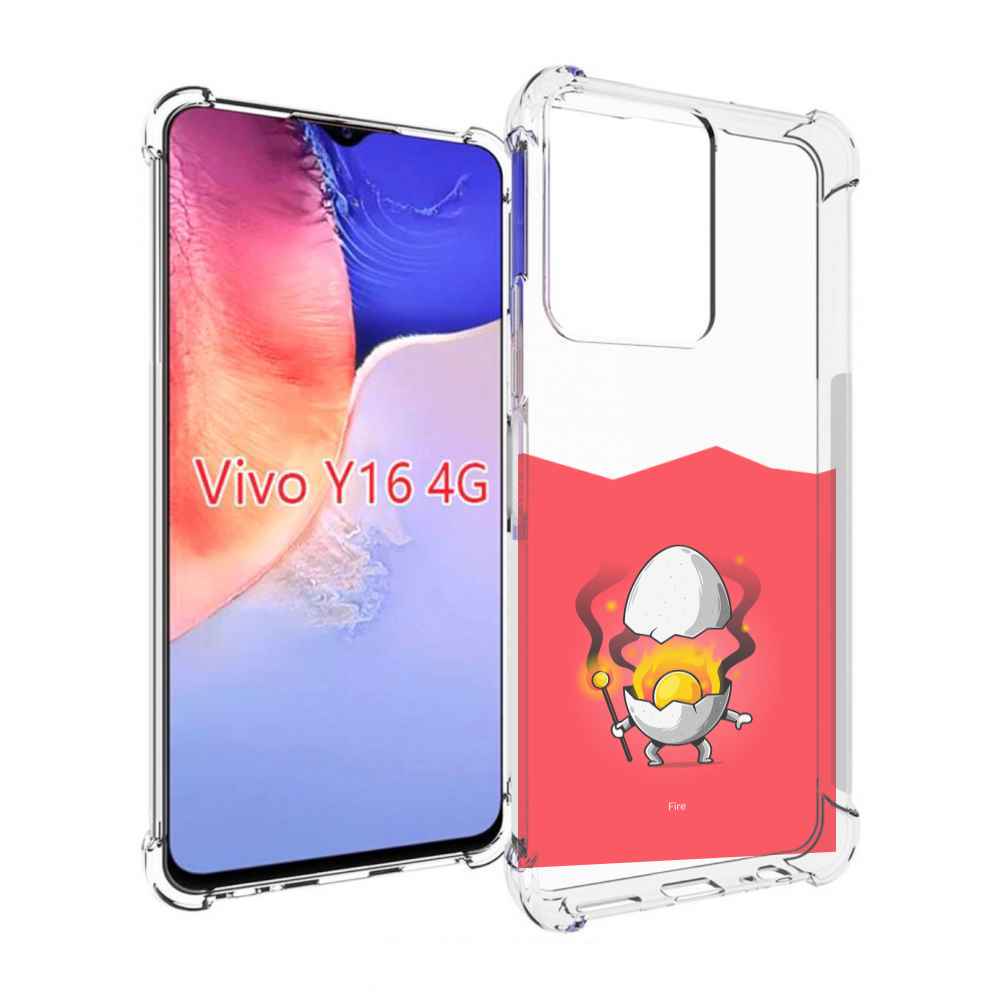 

Чехол MyPads горелое яйцо для Vivo Y16 4G/ Vivo Y02S, Прозрачный, Tocco