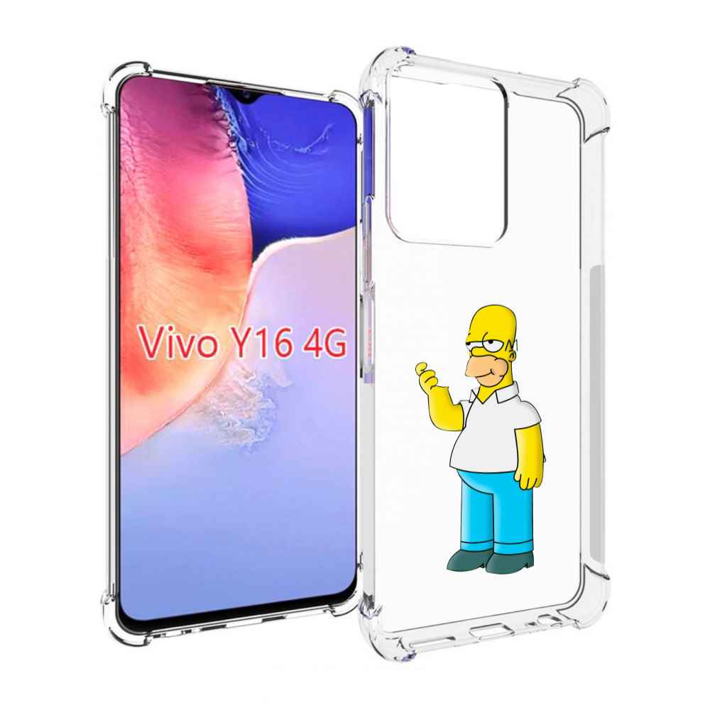 

Чехол MyPads гомер-симпсон для Vivo Y16 4G/ Vivo Y02S, Прозрачный, Tocco