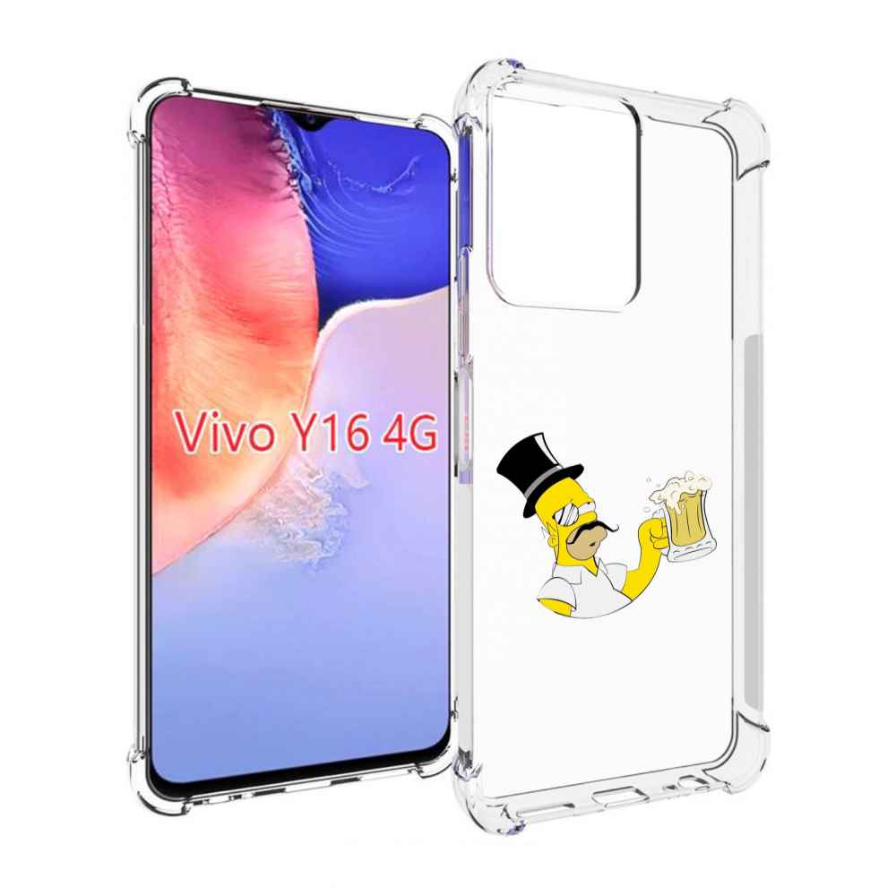 

Чехол MyPads гомер-с-напитком для Vivo Y16 4G/ Vivo Y02S, Прозрачный, Tocco
