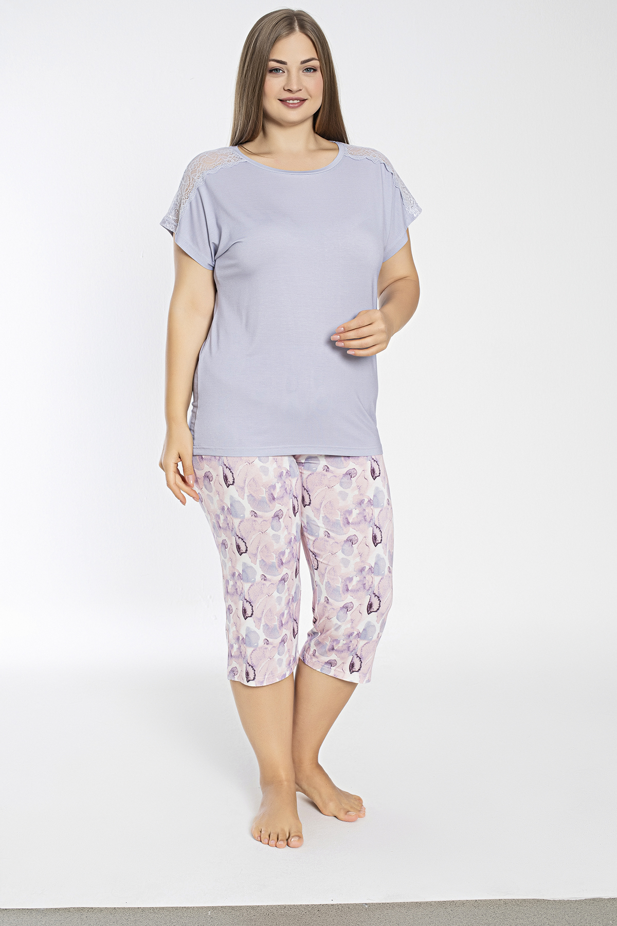 Комплект домашний женский CONFEO C840-375 фиолетовый 5XL