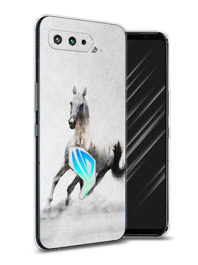

Чехол Awog на Asus ROG Phone 5S "Лошадь лес", Серый;черный, 44550-2
