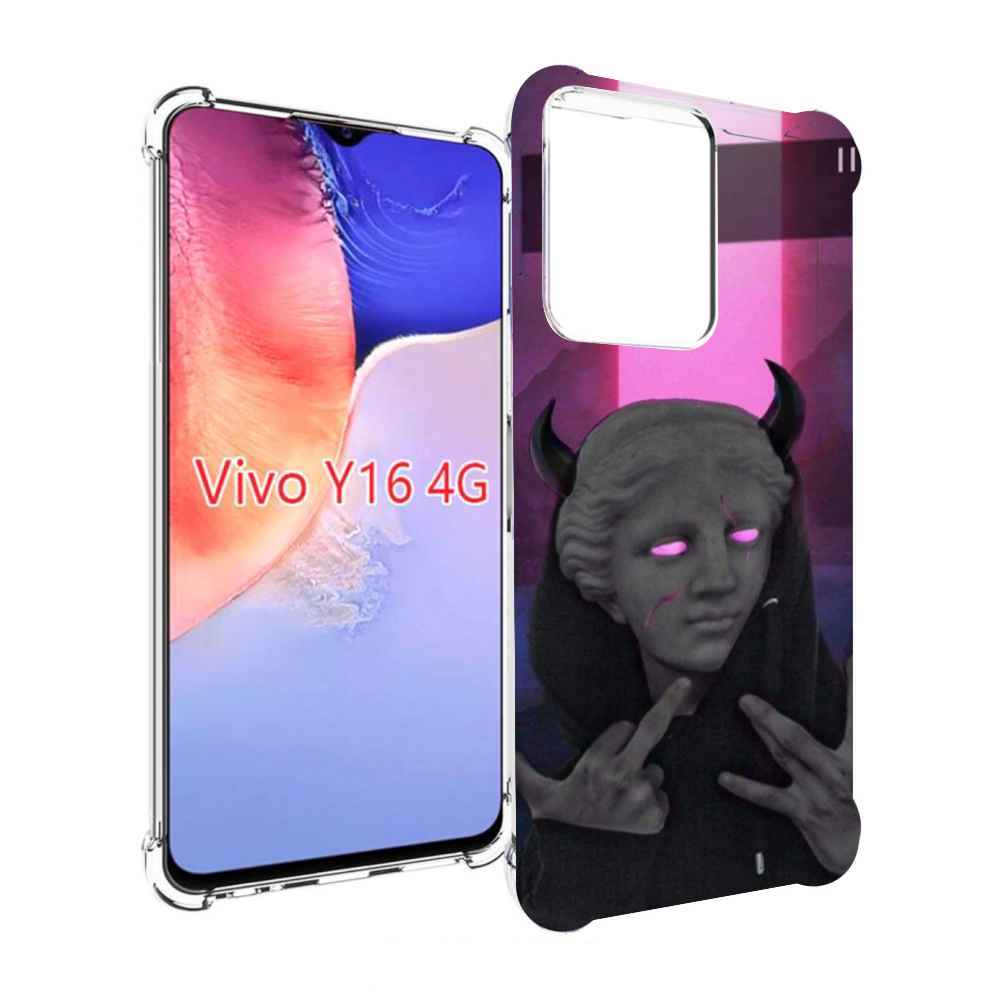 

Чехол MyPads глитч-статуя для Vivo Y16 4G/ Vivo Y02S, Прозрачный, Tocco
