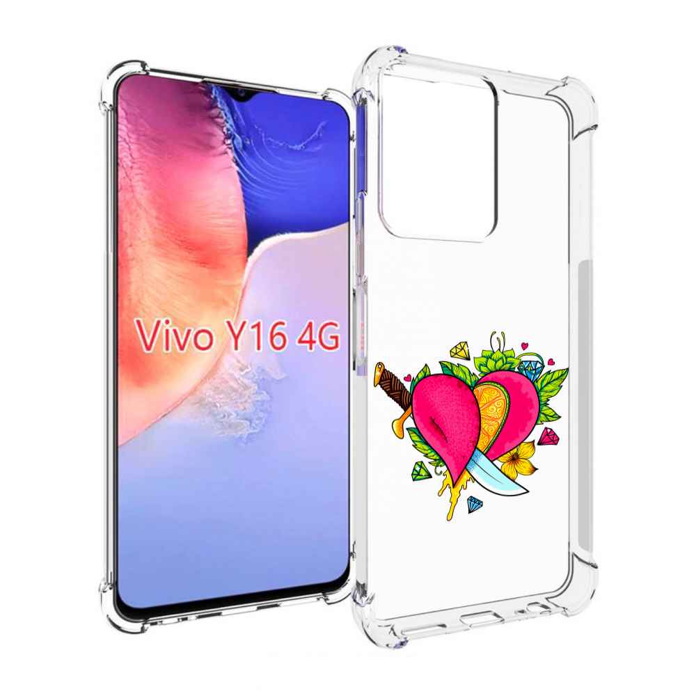 

Чехол MyPads Фруктовое сердце для Vivo Y16 4G/ Vivo Y02S, Прозрачный, Tocco