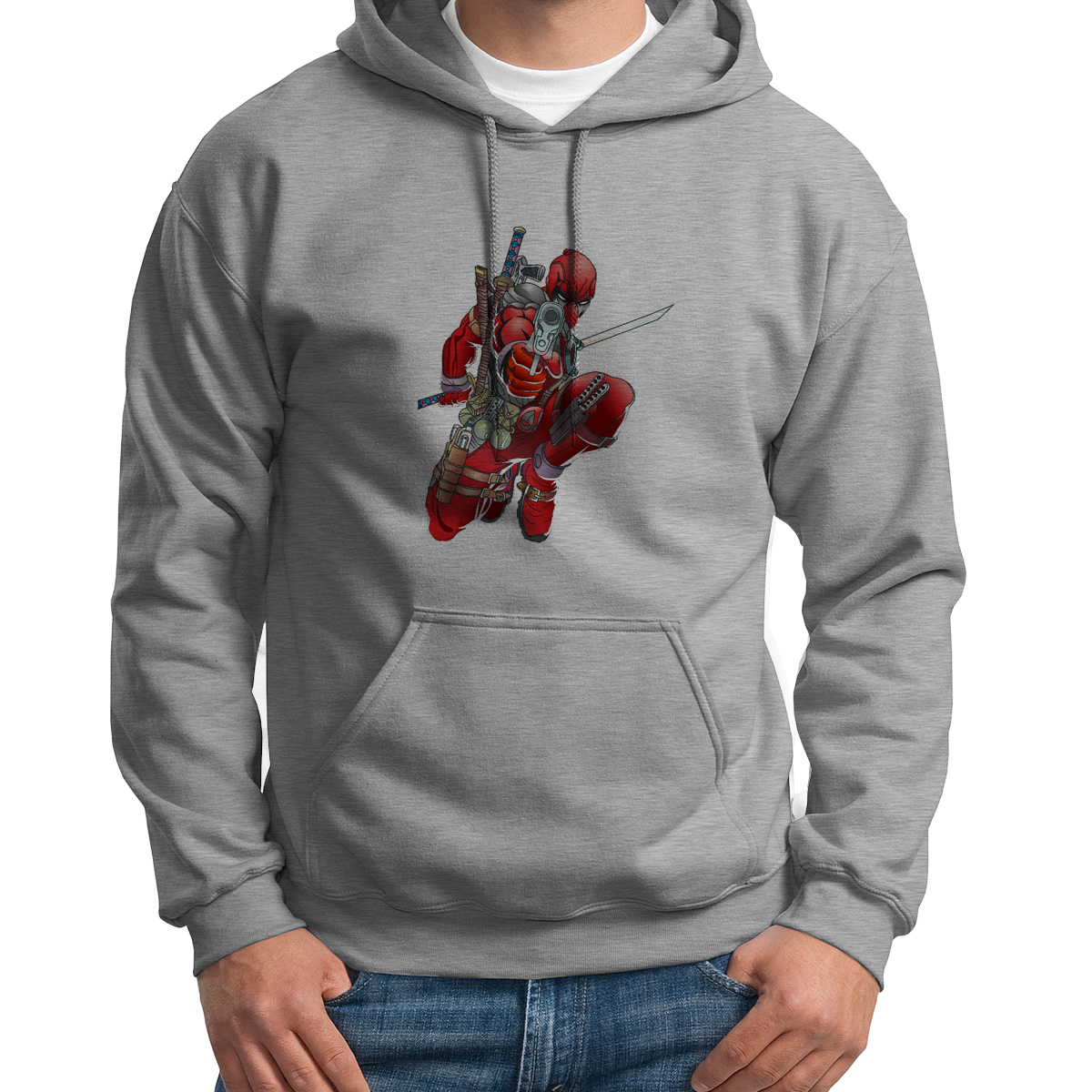 

Худи унисекс CoolPodarok Дедпул Dead pool серое 44 RU, Серый, 4S011171