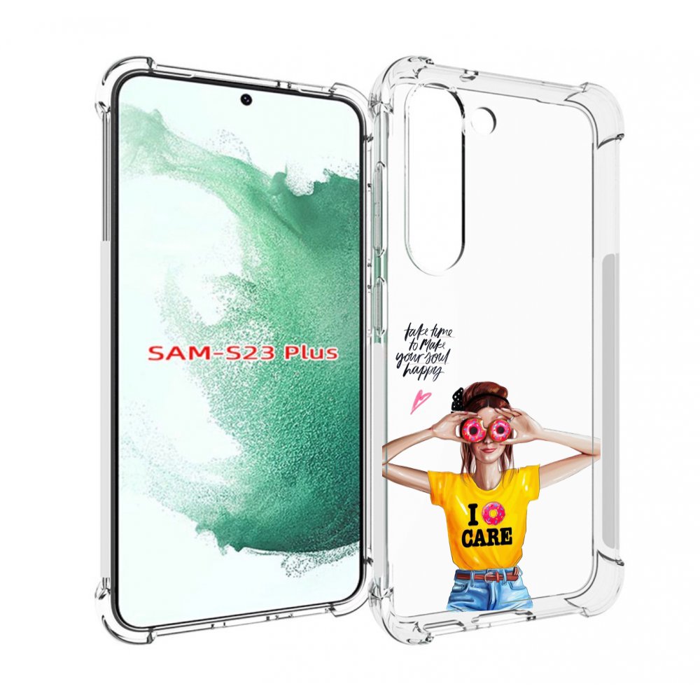 

Чехол MyPads Девушка-с-пончиками женский для Samsung Galaxy S23 Plus +, Прозрачный, Tocco