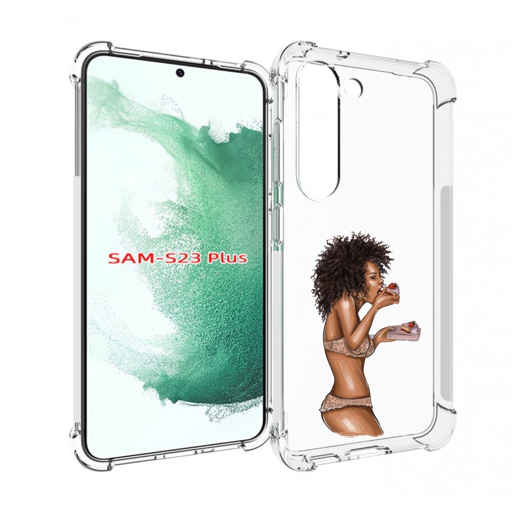 

Чехол MyPads Девушка-с-пирожными женский для Samsung Galaxy S23 Plus +, Прозрачный, Tocco