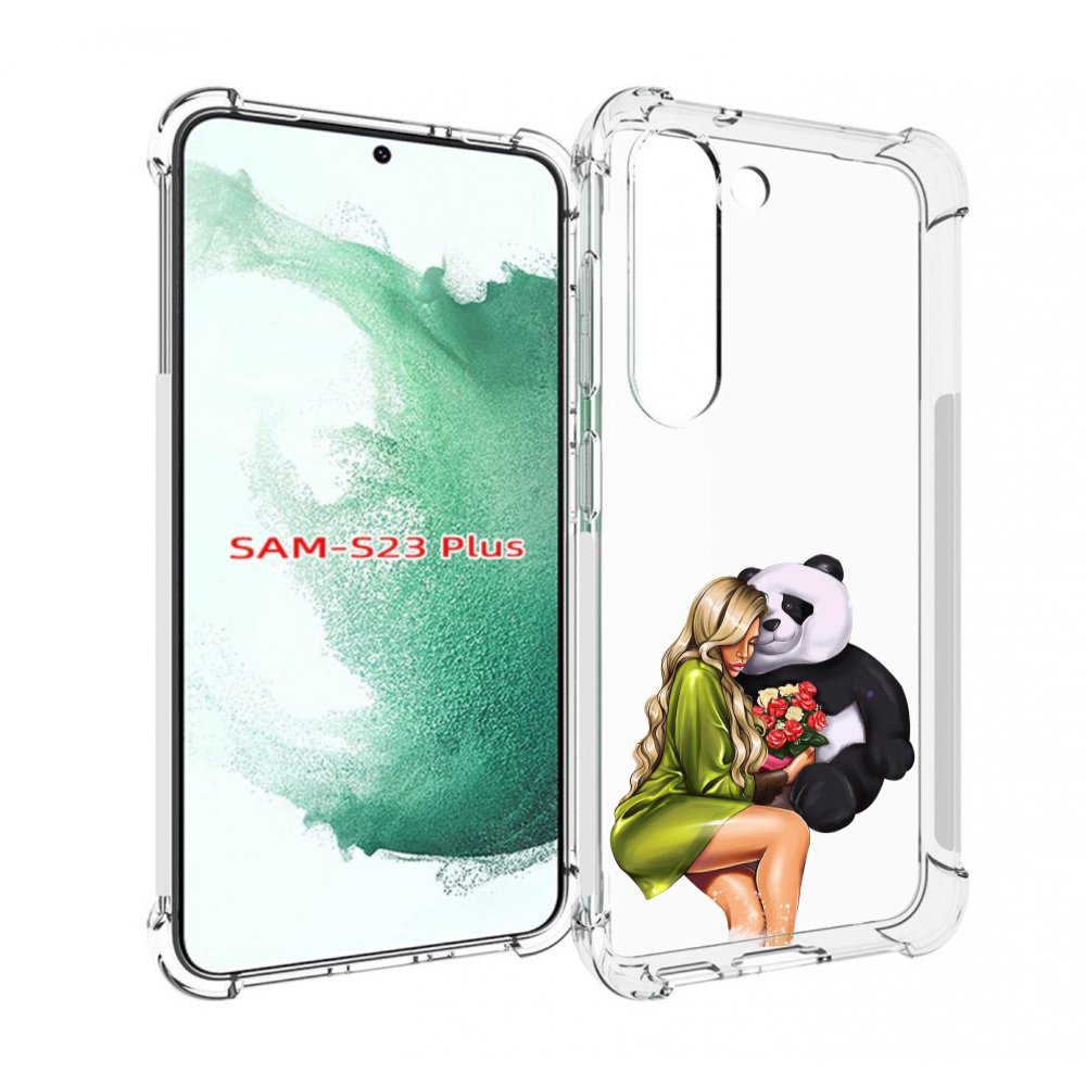 

Чехол MyPads Девушка-с-пандой-с-букетом женский для Samsung Galaxy S23 Plus +, Прозрачный, Tocco