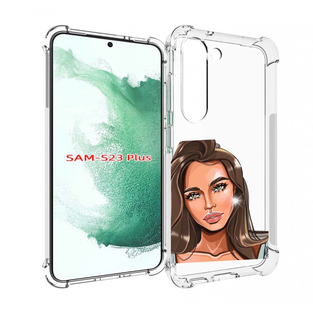 

Чехол MyPads Девушка-с-зелеными-глазами для Samsung Galaxy S23 Plus +, Прозрачный, Tocco