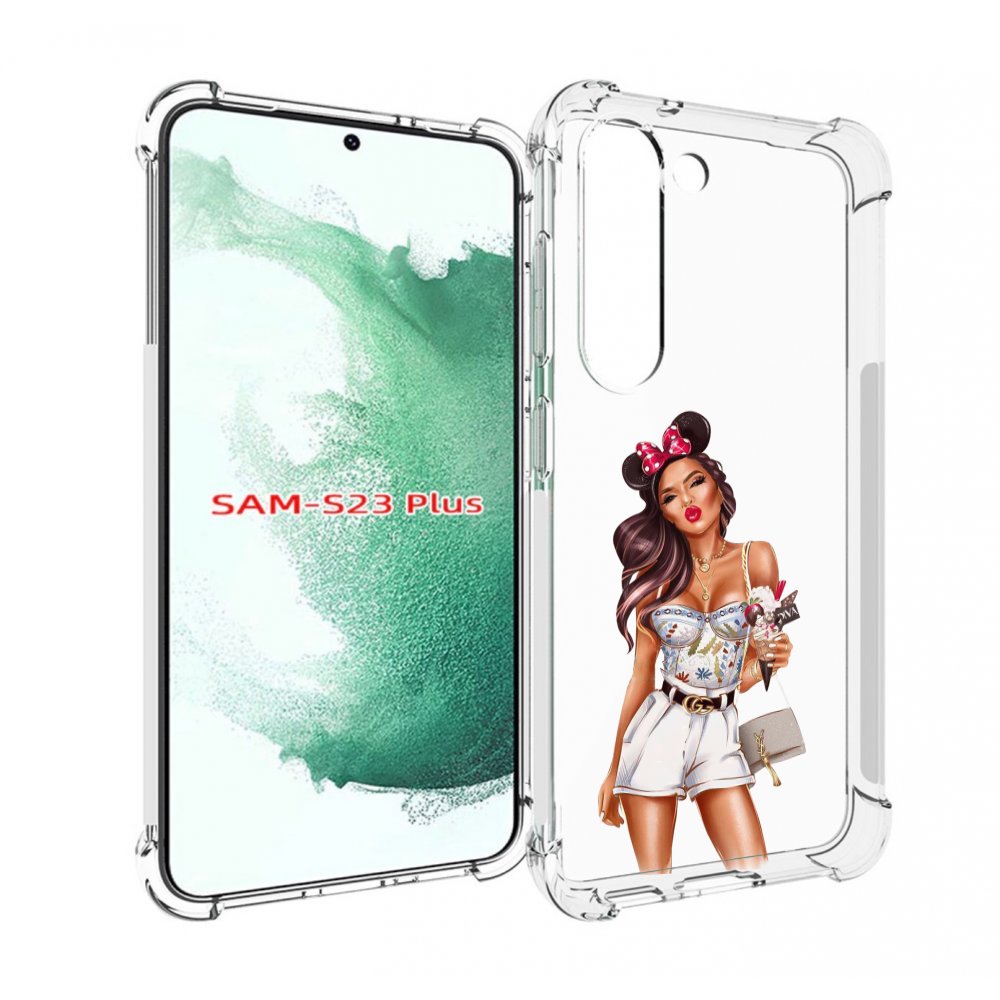 

Чехол MyPads Девушка-микки для Samsung Galaxy S23 Plus +, Прозрачный, Tocco