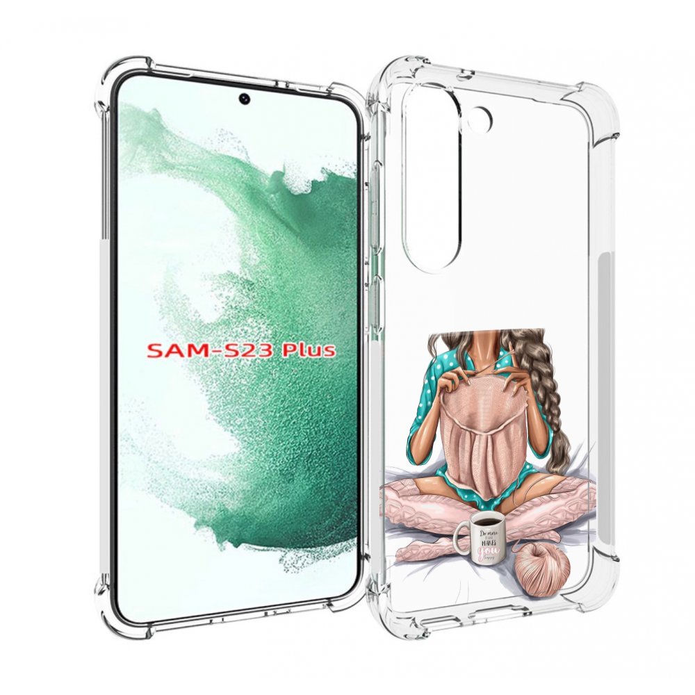 

Чехол MyPads Девушка-вяжет женский для Samsung Galaxy S23 Plus +, Прозрачный, Tocco