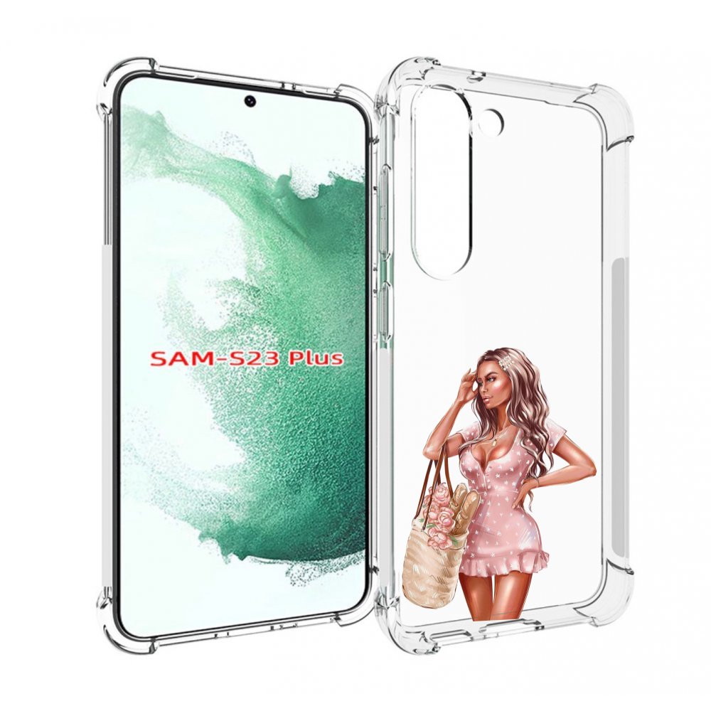 

Чехол MyPads Девушка-в-мини-платье женский для Samsung Galaxy S23 Plus +, Прозрачный, Tocco