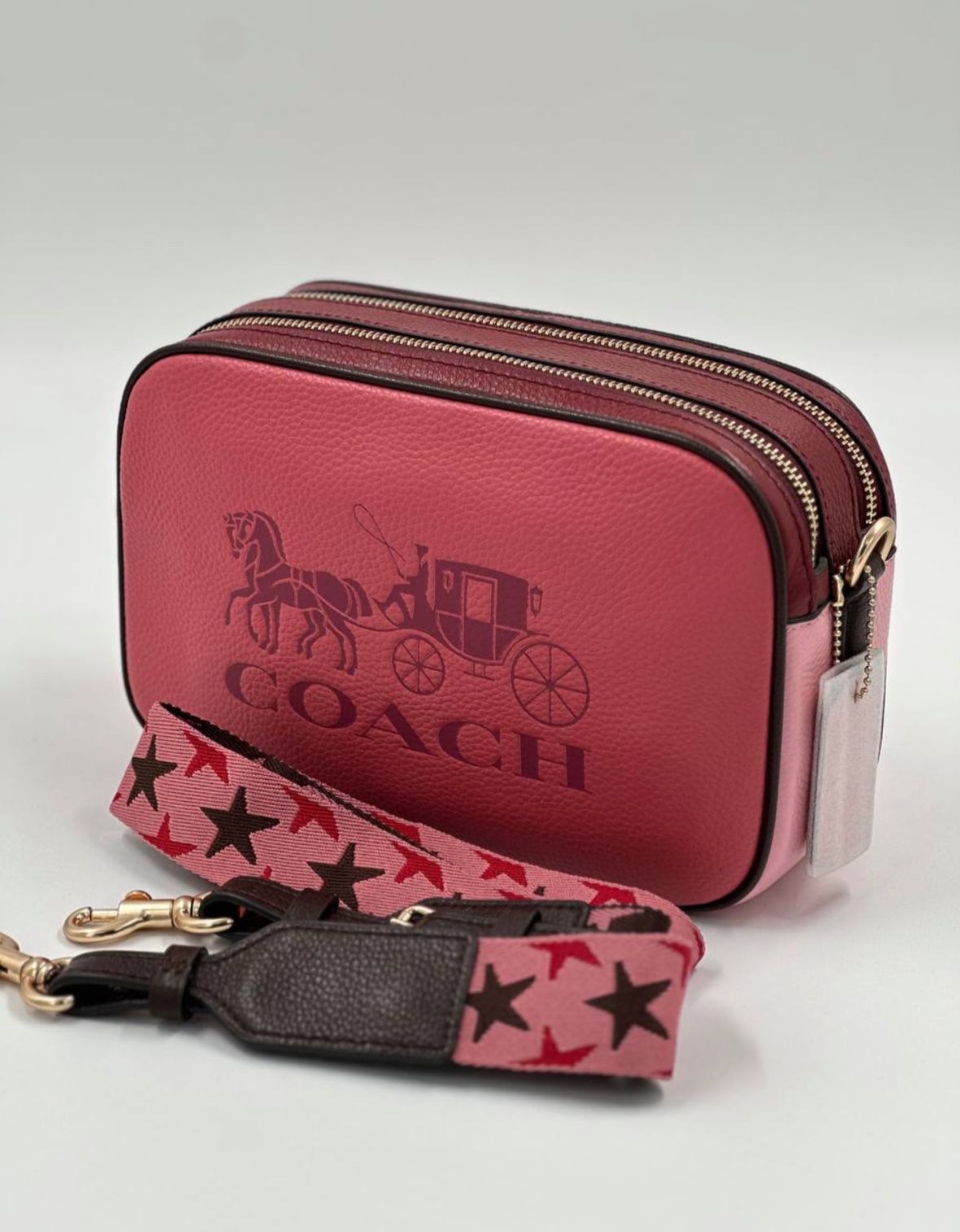 Сумка кросс-боди женская Coach 7458 розовая