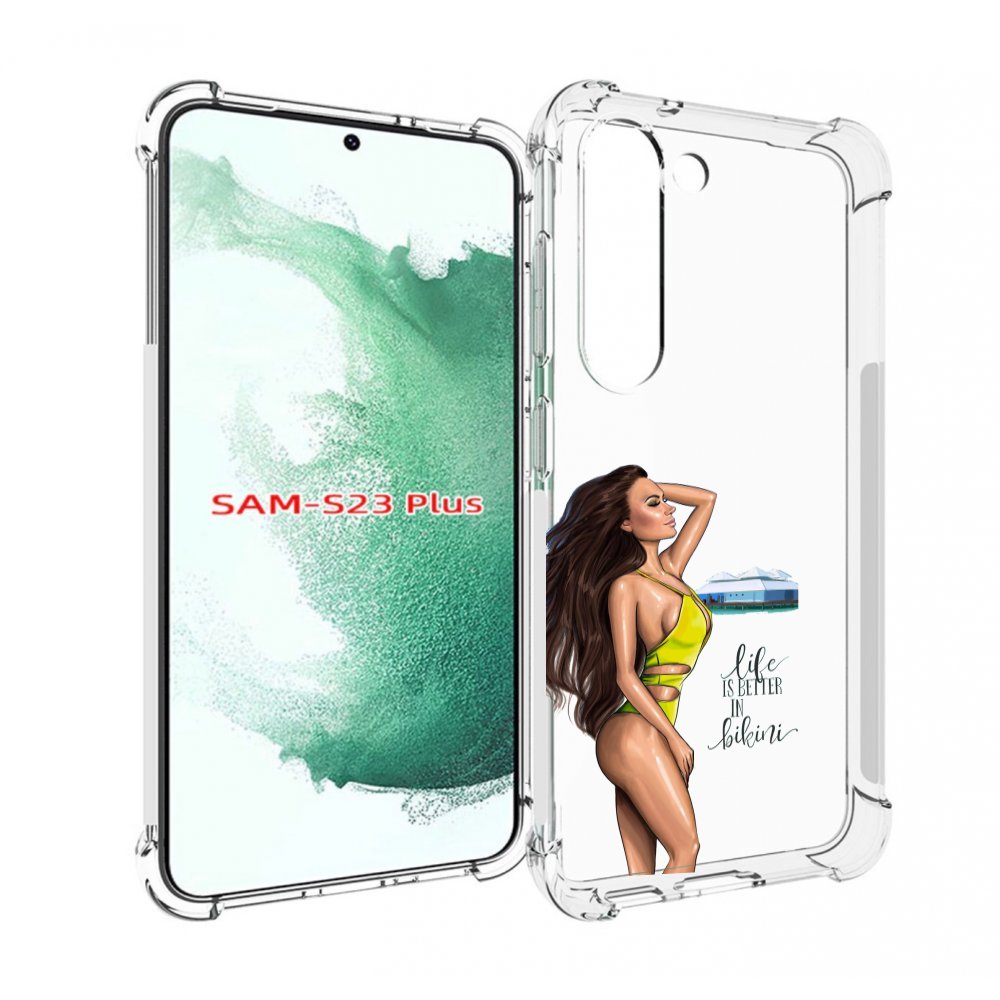 

Чехол MyPads Девушка-в-купальнике для Samsung Galaxy S23 Plus +, Прозрачный, Tocco