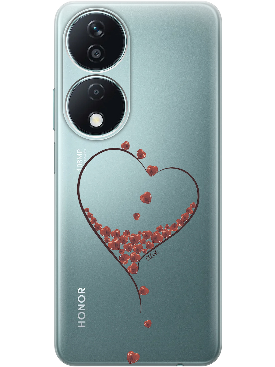 

Силиконовый чехол на Honor X7b с принтом "Маленькие сердечки" прозрачный, Прозрачный;бордовый;черный, 781972191