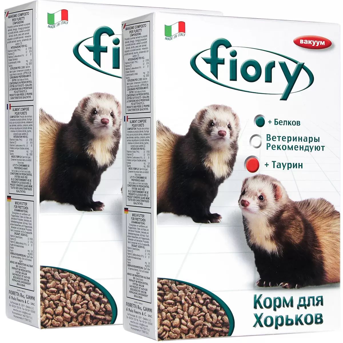 

Сухой корм для хорьков FIORY Farby, 650 г, 2 шт, Farby