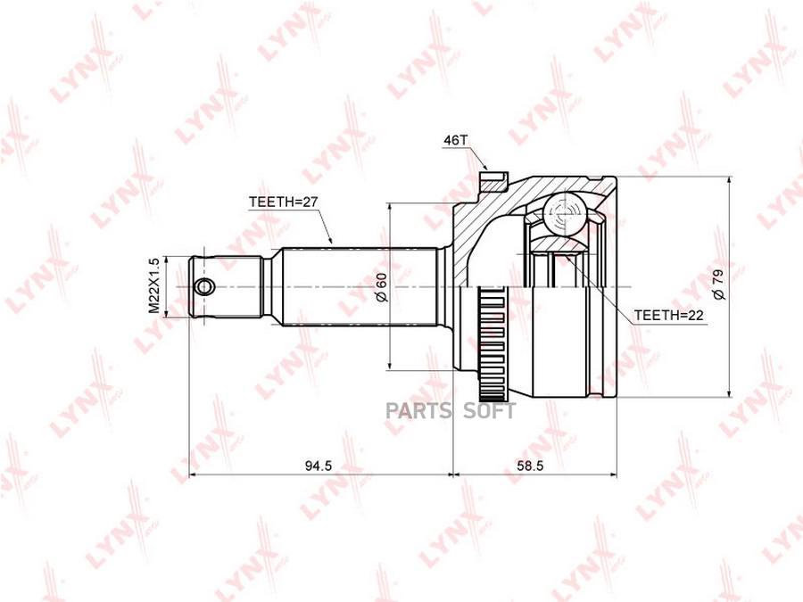 

Шрус Наружный Lynxauto Co-3635A LYNXauto CO-3635A