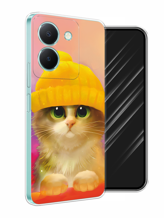 

Чехол Awog на Vivo Y36 "Котенок в желтой шапке", Желтый, 268950-2