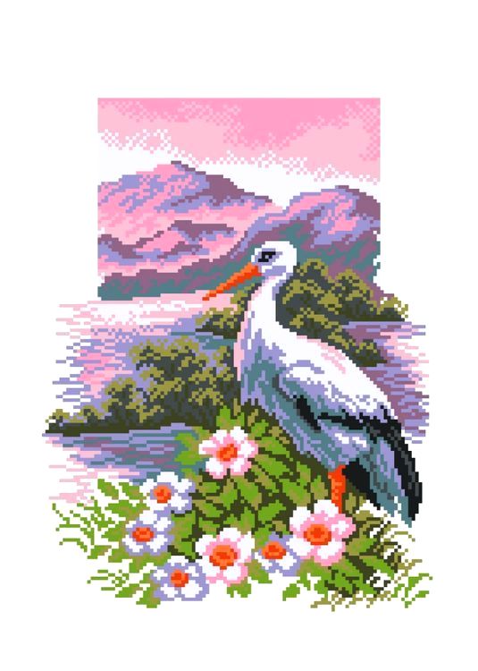 

Рисунок на ткани Матренин посад Аист