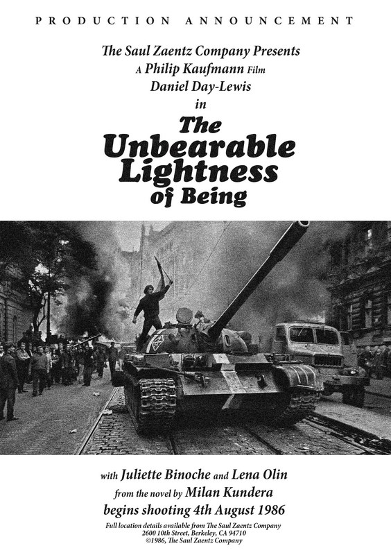 

Постер к фильму "Невыносимая легкость бытия" (The Unbearable Lightness of Being) A4