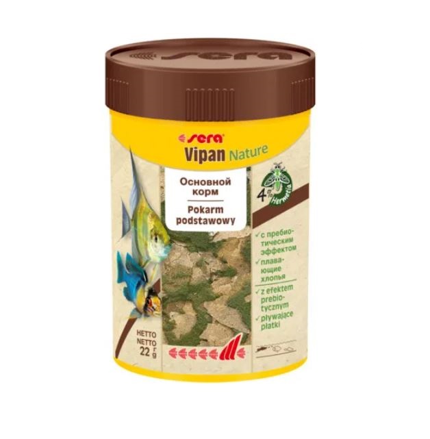 

Sera VIPAN NATURE корм хлопья для рыб основной 100 мл х 2 шт
