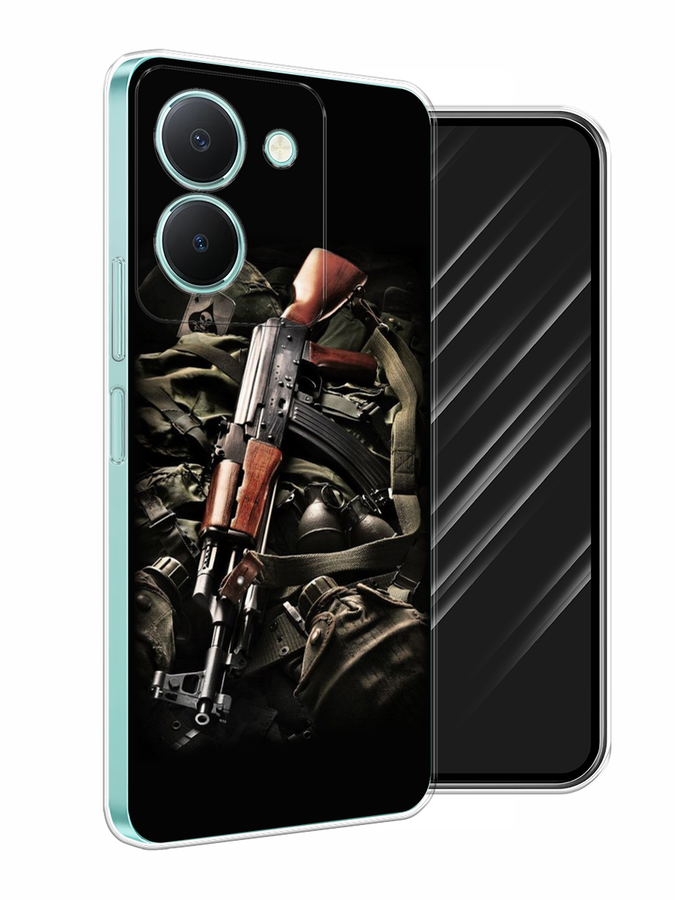 

Чехол Awog на Vivo Y36 "Автомат", Черный;коричневый;серый, 268950-5