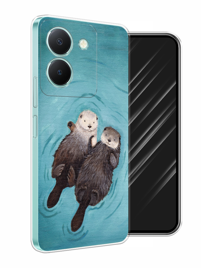 

Чехол Awog на Vivo Y36 "Парочка бобров", Голубой, 268950-10