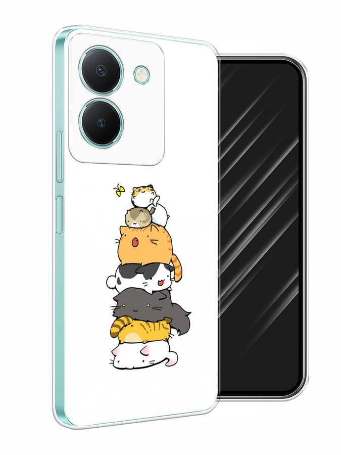 

Чехол Awog на Vivo Y36 "Бутерброд из котиков", Коричневый;белый;серый, 268950-10