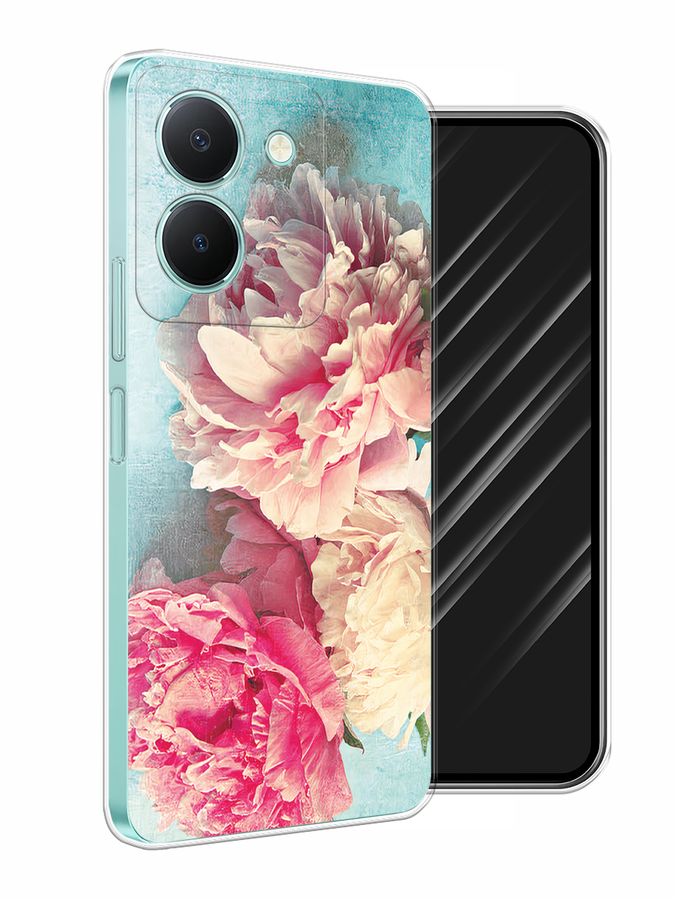 

Чехол Awog на Vivo Y36 "Пионы new", Бирюзовый, 268950-8