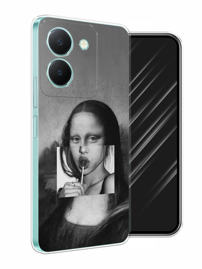 

Чехол Awog на Vivo Y36 "Mona Lisa sucking lollipop", Серый, 268950-9