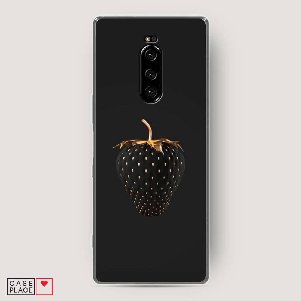 

Чехол Awog на Sony Xperia 1/XZ4 "Черно-золотая клубника", Разноцветный, 54250-10