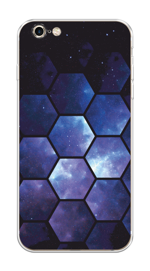 

Чехол на Apple iPhone 6 Plus/6S Plus "Соты космос", Черный;фиолетовый, 10550-1