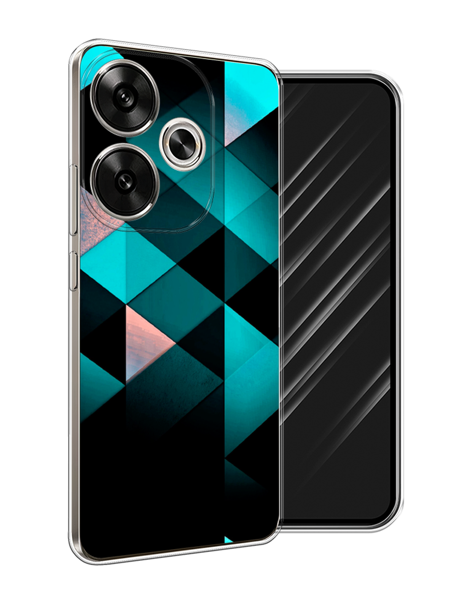 

Чехол Awog на Xiaomi Redmi Turbo 3 "Геометрия 16", Бирюзовый;черный, 322150-1