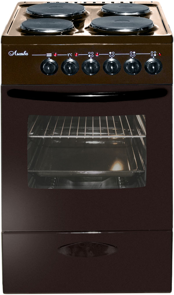 Электрическая плита Лысьва ЭП 411 МС коричневый газовая плита лысьва гп 400 мс ст 2у без крышки