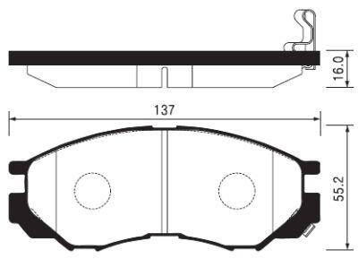 

Тормозные колодки Sangsin brake передние дисковые SP2011