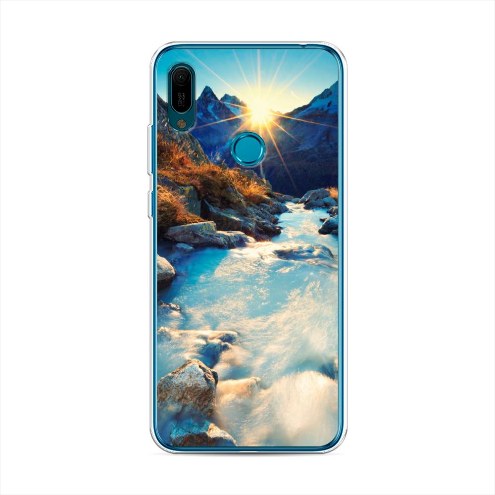 

Чехол Awog на Huawei Y6 2019 "Восход 7", Коричневый;белый;голубой, 68650-4