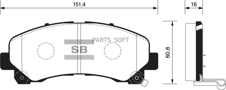 

Тормозные колодки Sangsin brake дисковые SP1409