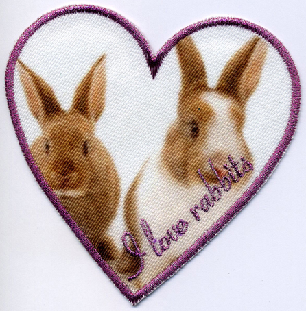 фото 32746/1sb термоаппликация hkm i love rabbits